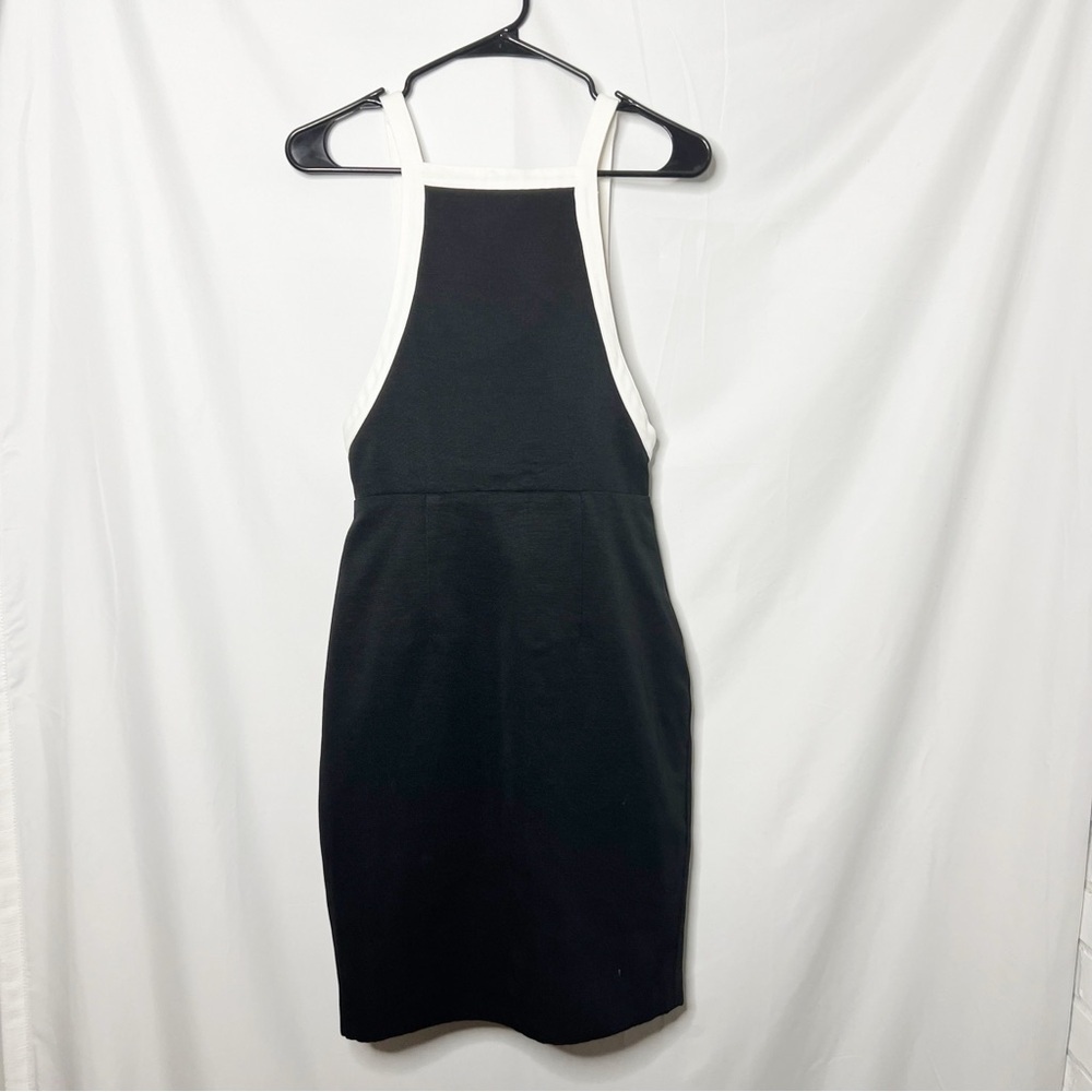 Finders Keepers Low Back Black and White Mini Dress